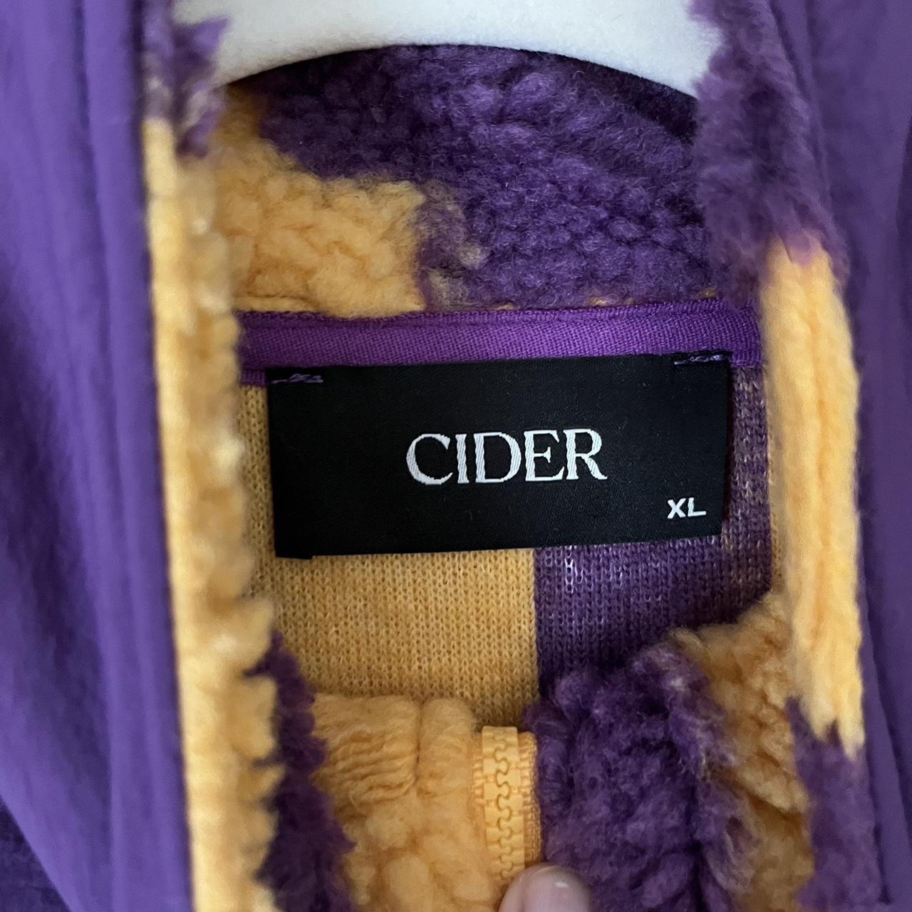 Cider Checkered Purple & Yellow Fleece quarter zip... Depop
