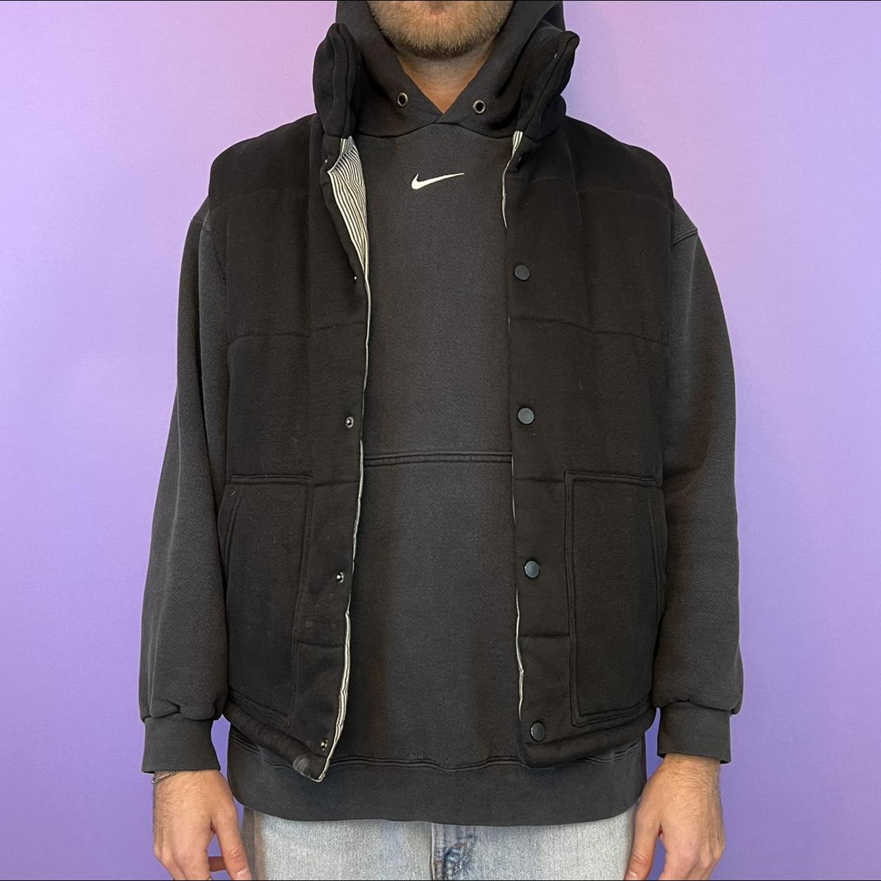 Cotton black puffer vest Super unique cotton... - Depop