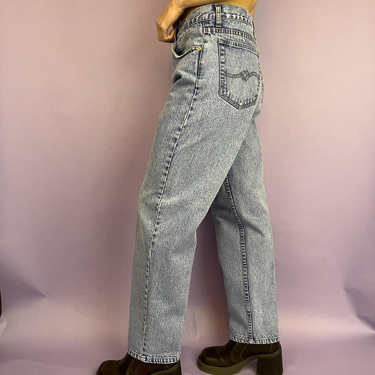 Vintage light wash high waisted straight leg jeans... - Depop