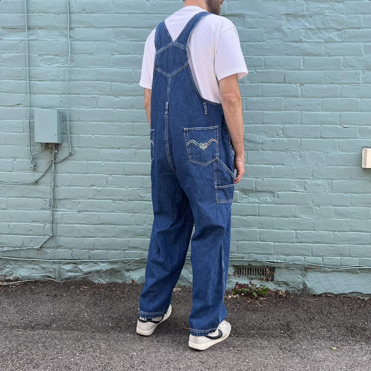 Route 66 Women's Navy and Blue Dungarees-overalls | Depop