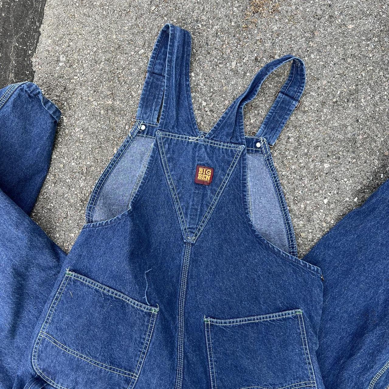 Men's Navy and Blue Dungarees-overalls | Depop