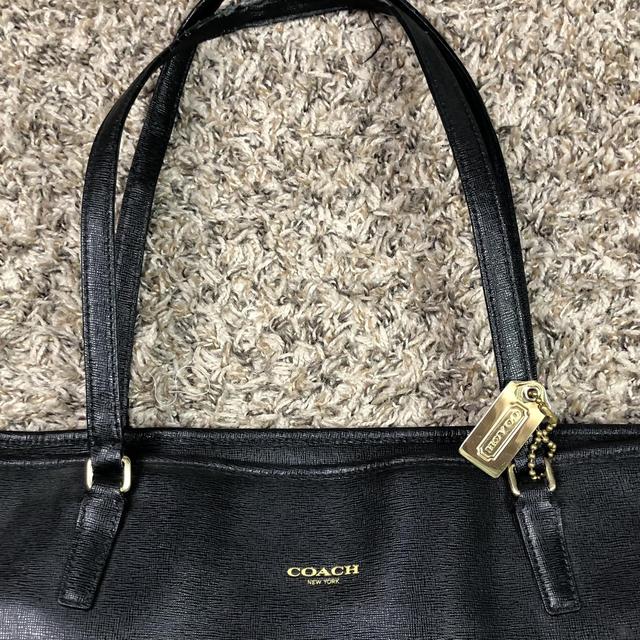 Coach City Saffiano Medium Sized Red Leather Tote - Depop