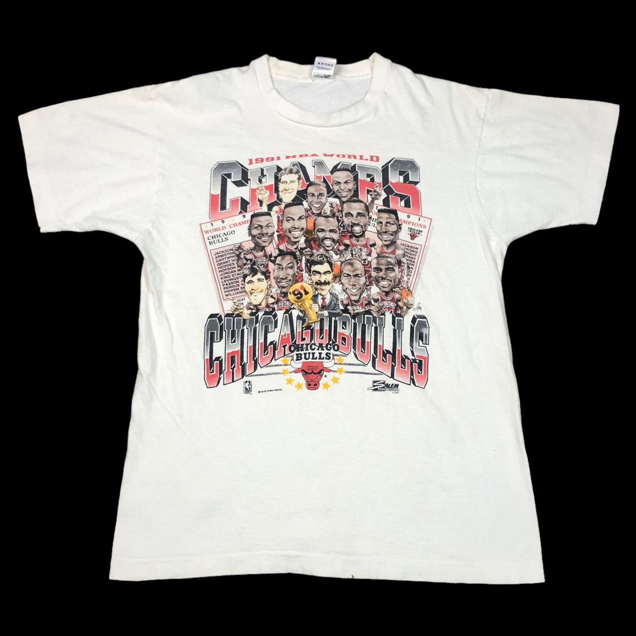 1991 Chicago Bulls 'NBA World Champs' Logo T-Shirt