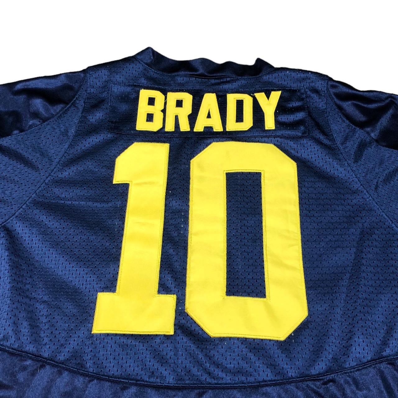 Michigan Wolverines Tom Brady #10 Blue Men Stitch Jersey Nike