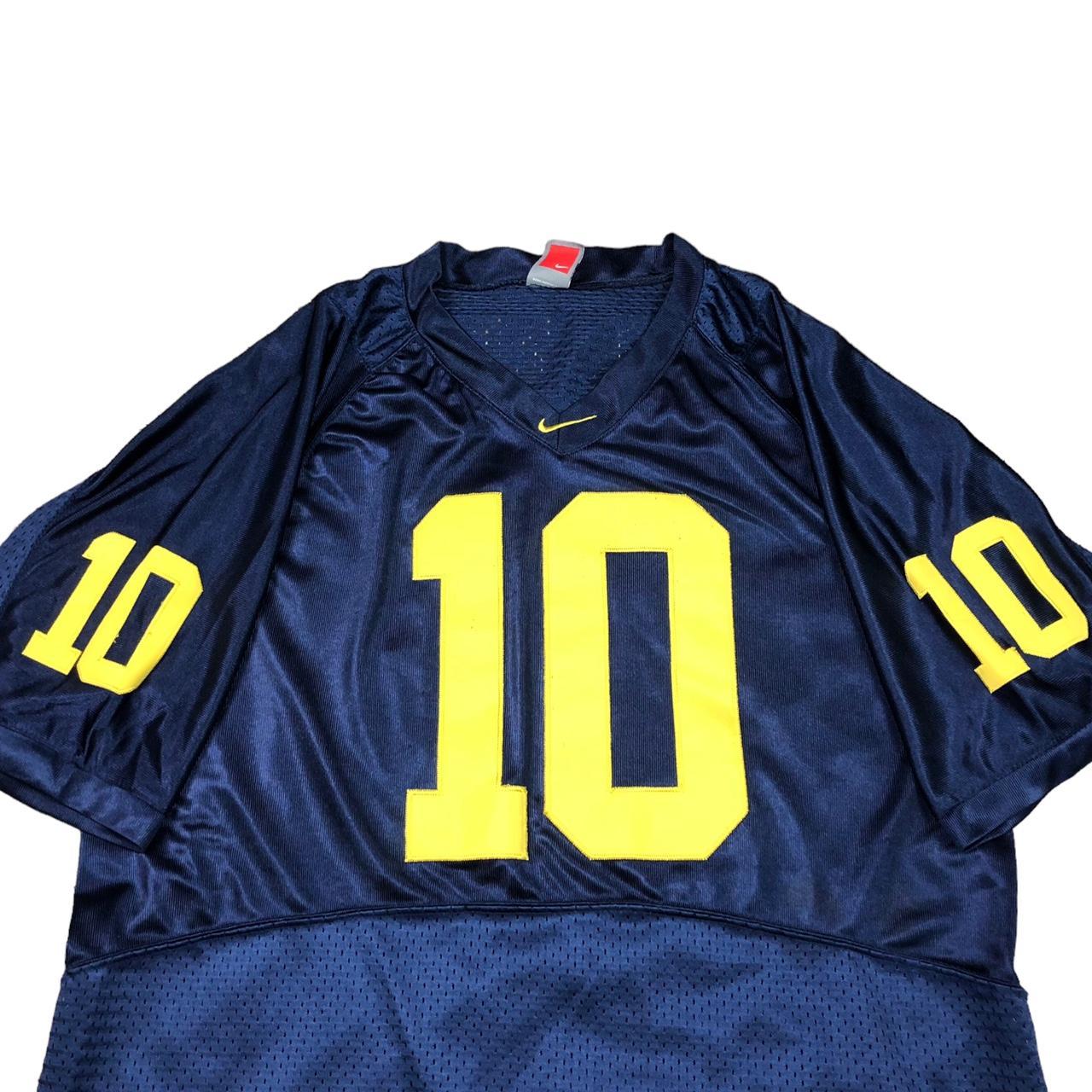 Michigan Wolverines Tom Brady #10 Blue Men Stitch Jersey Nike