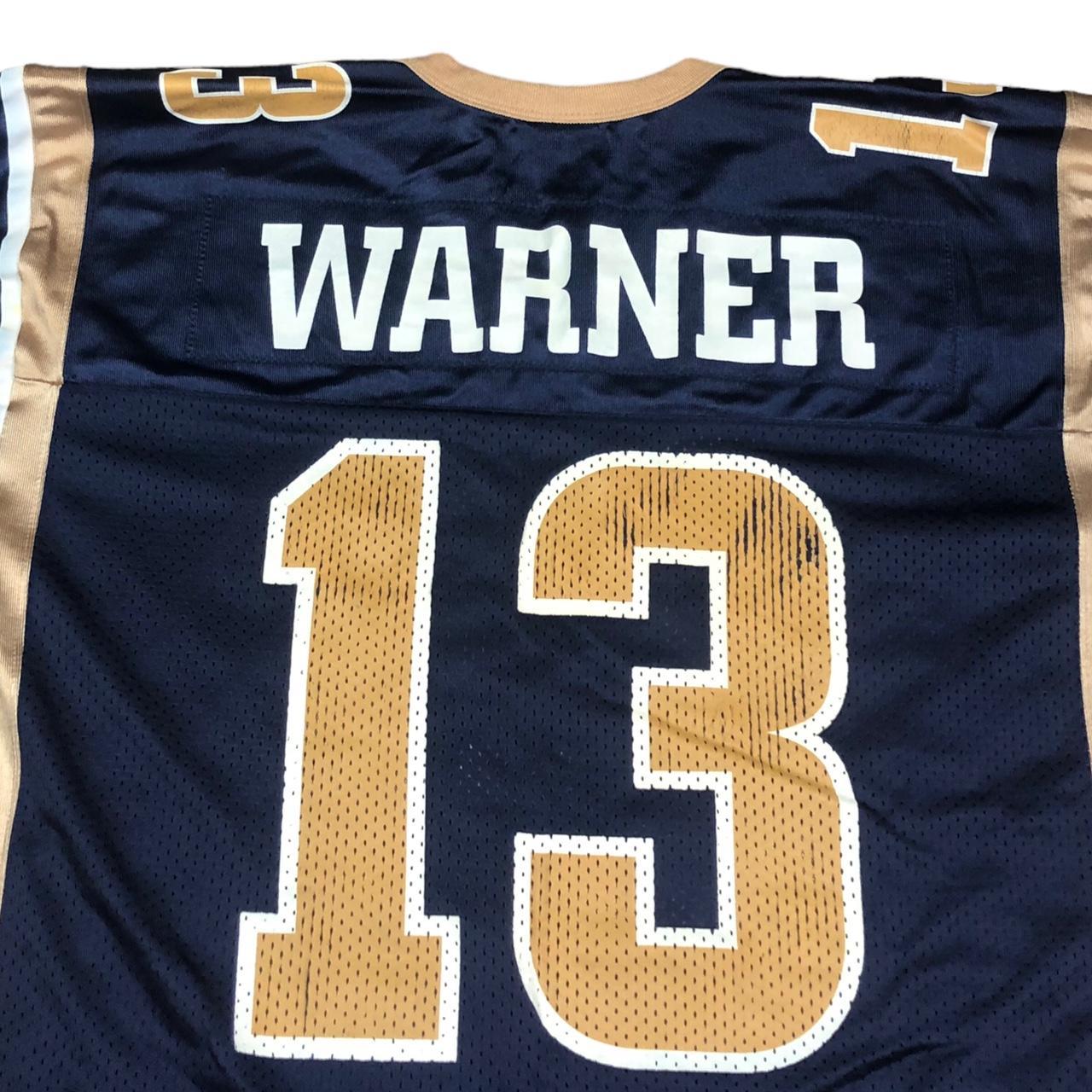 St Louis Rams #13 Kurt Warner Jersey Sz Adult Men's Large Blue Nike Vintage  NFL