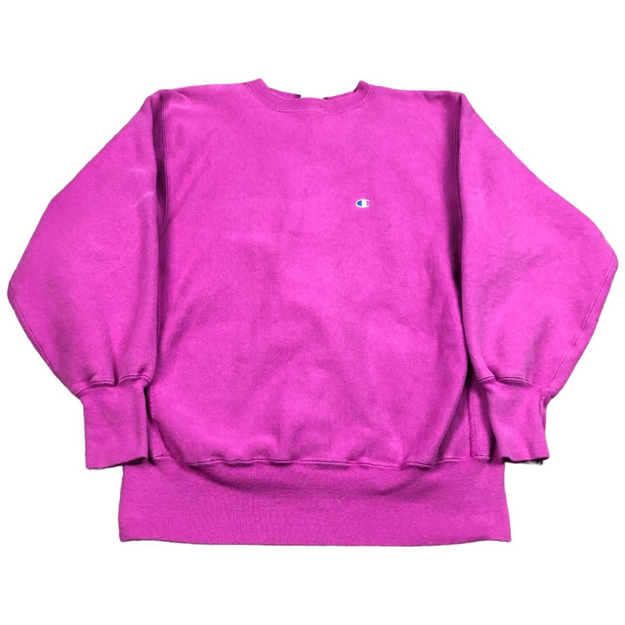 Champion Reverse Weave Vintage 90s Magenta Crewneck Depop