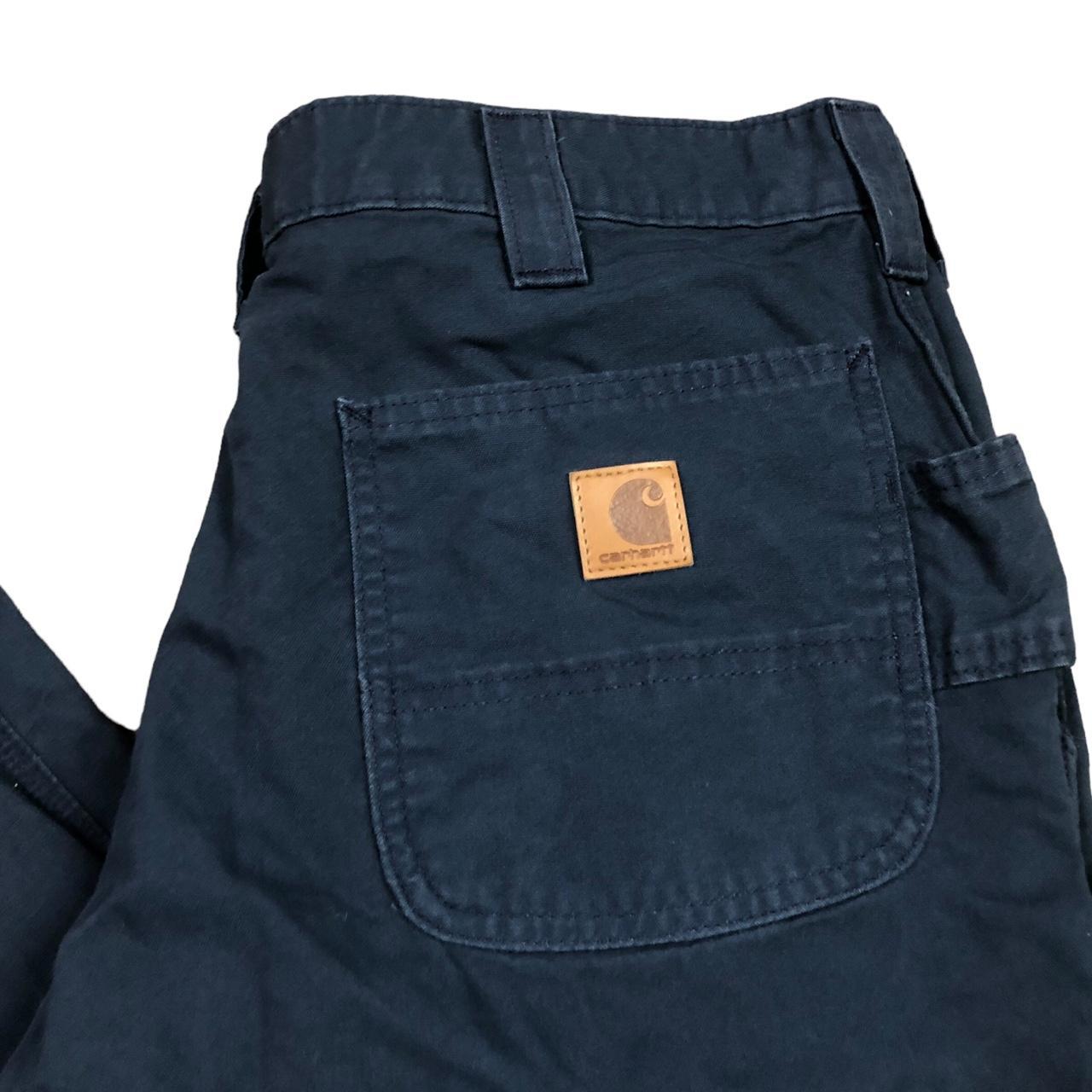 Carhartt Loose Fit B151-NVY Logo Work Navy Pants... - Depop