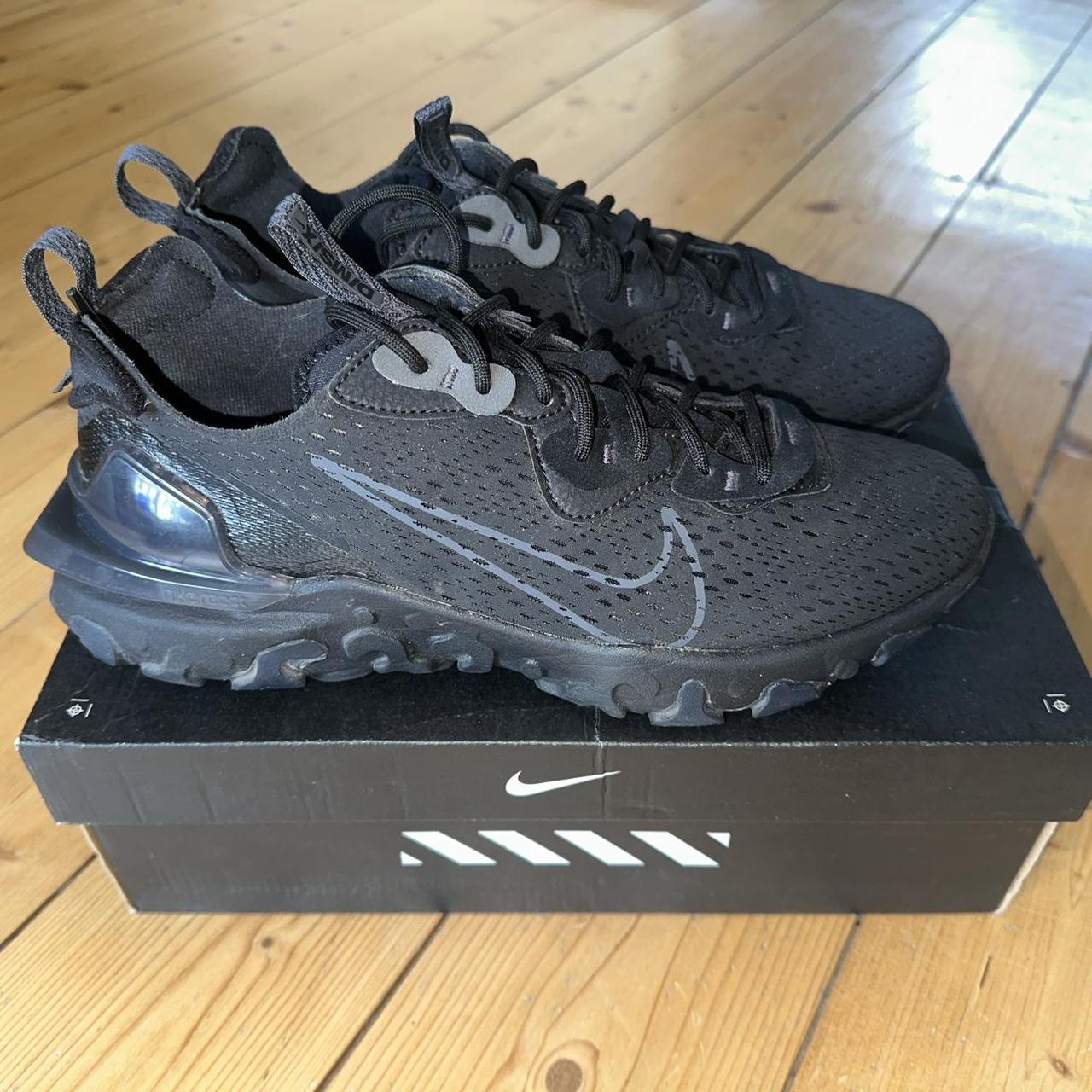 mens nike react vision triple black