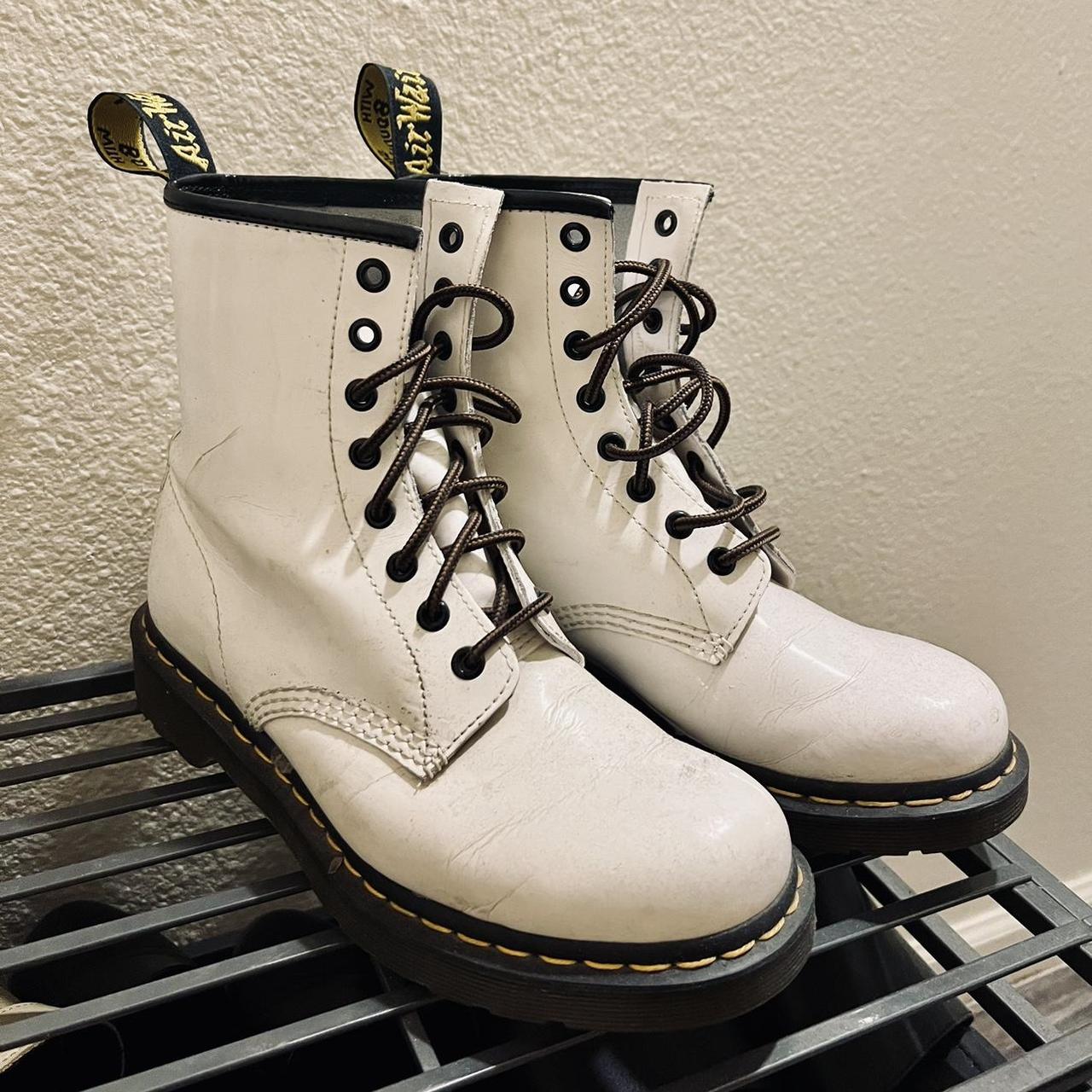 full white doc martens