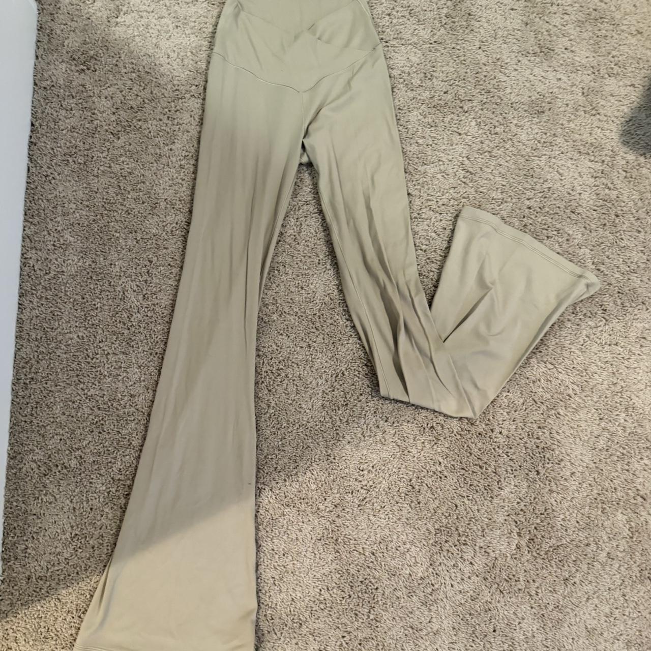 crossover flare leggings Model is very tall, but - Depop