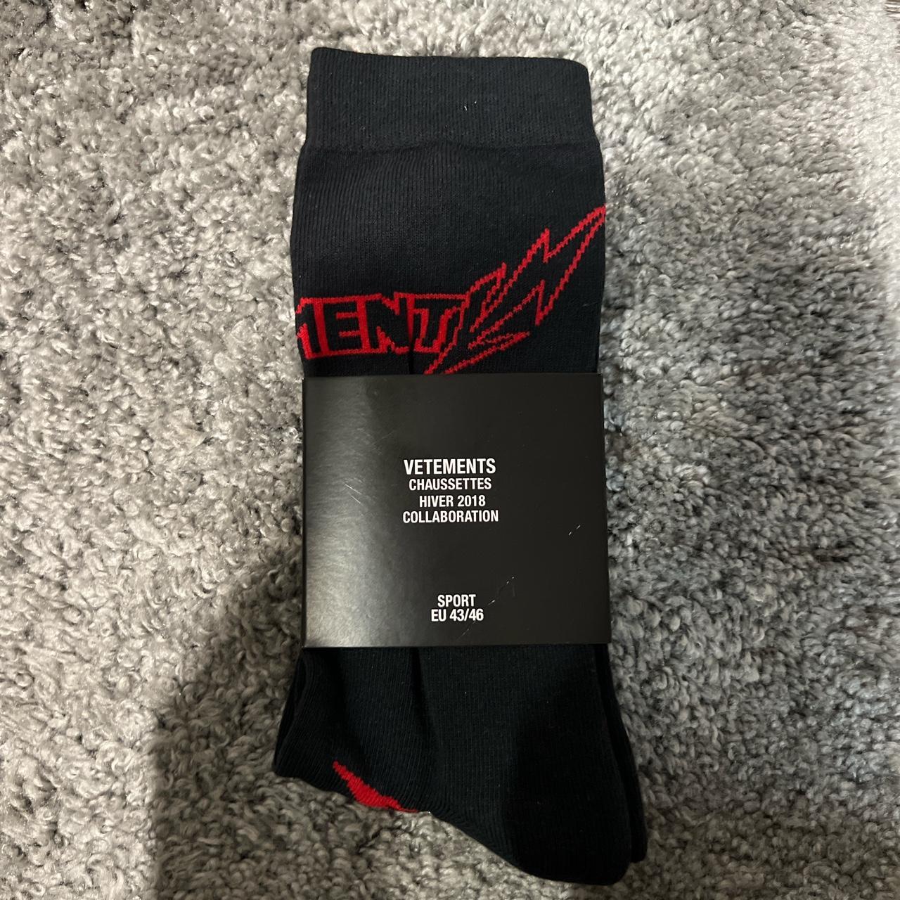 Vetements x Reebok Metal Socks NWT Size: 9-11... - Depop