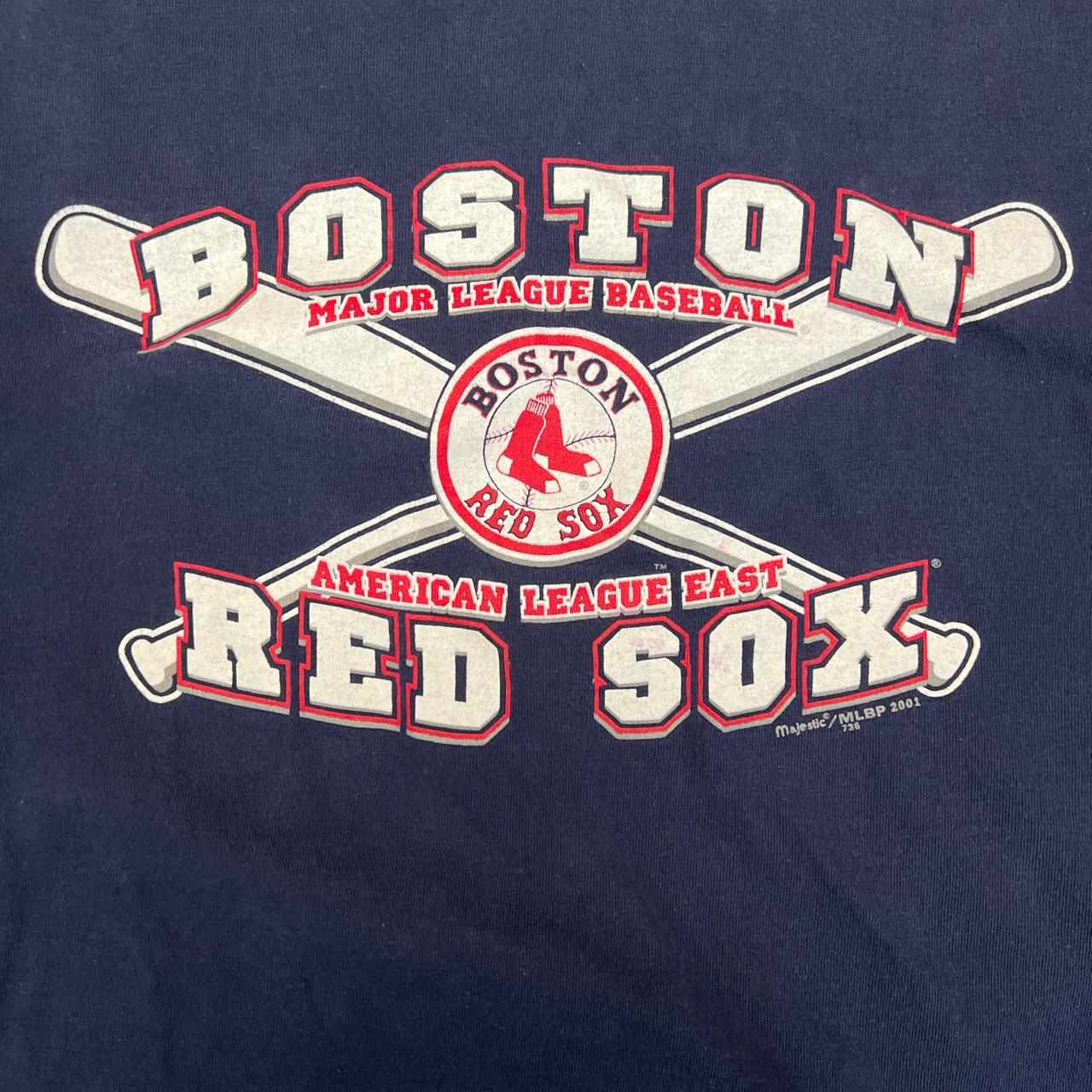 Vintage 2001 Boston Red Sox 3/4 sleeve T-shirt. - Depop