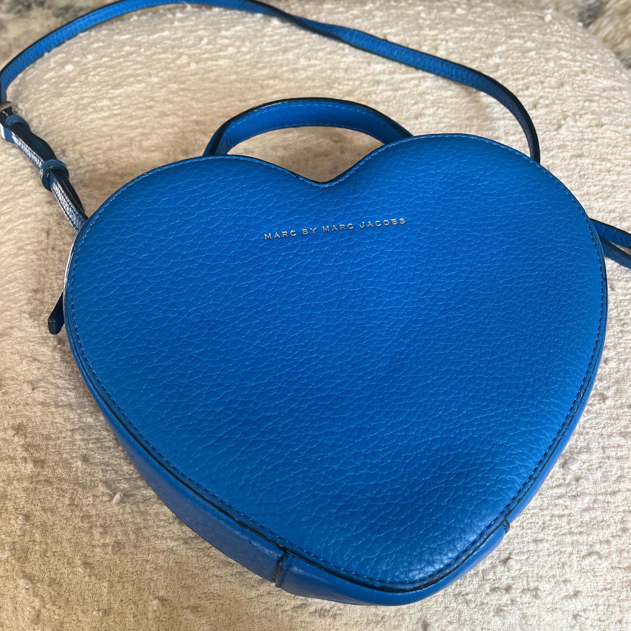 Marc Jacobs's blue leather heart crossbody! Depop - Main Image