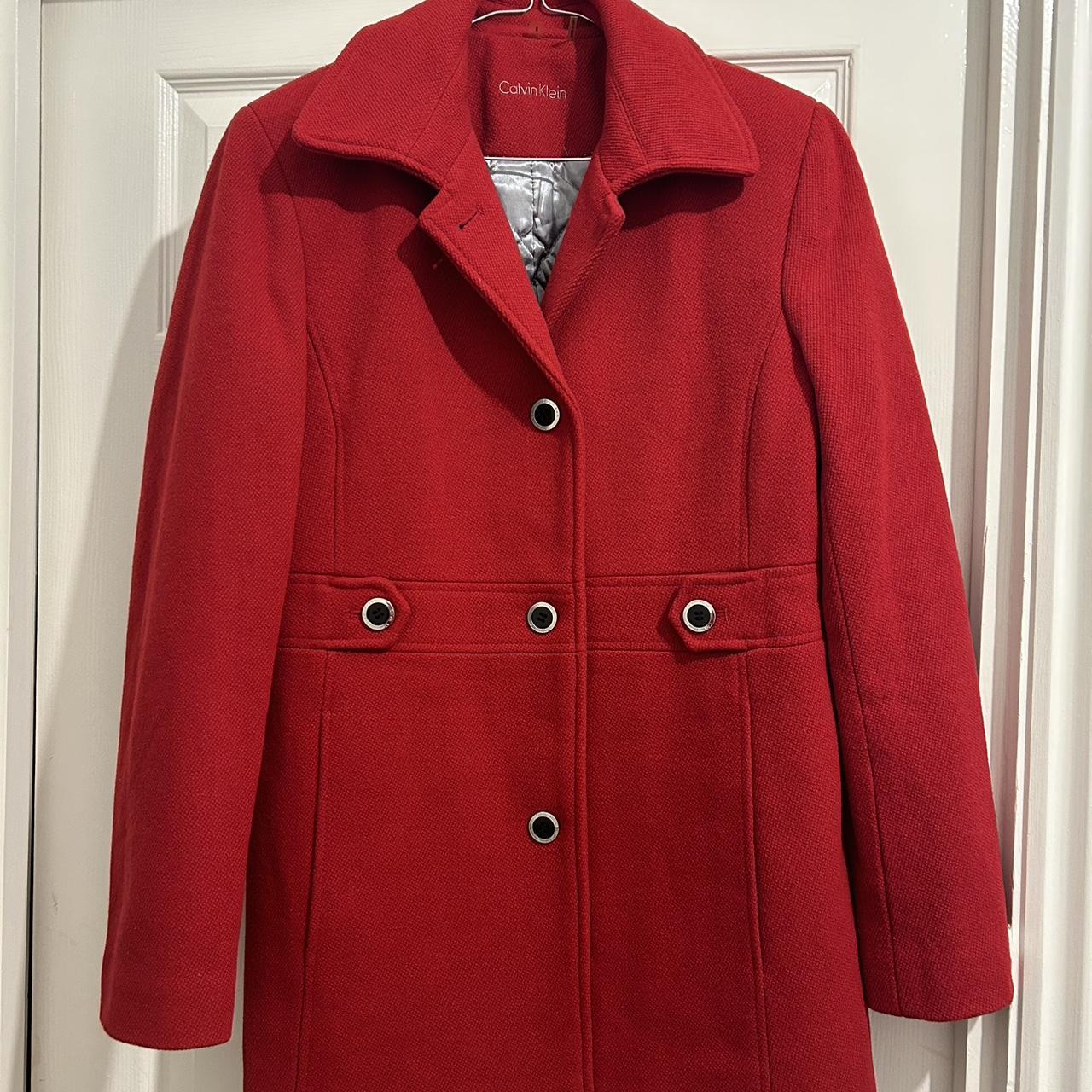 Calvin klein red sale coat