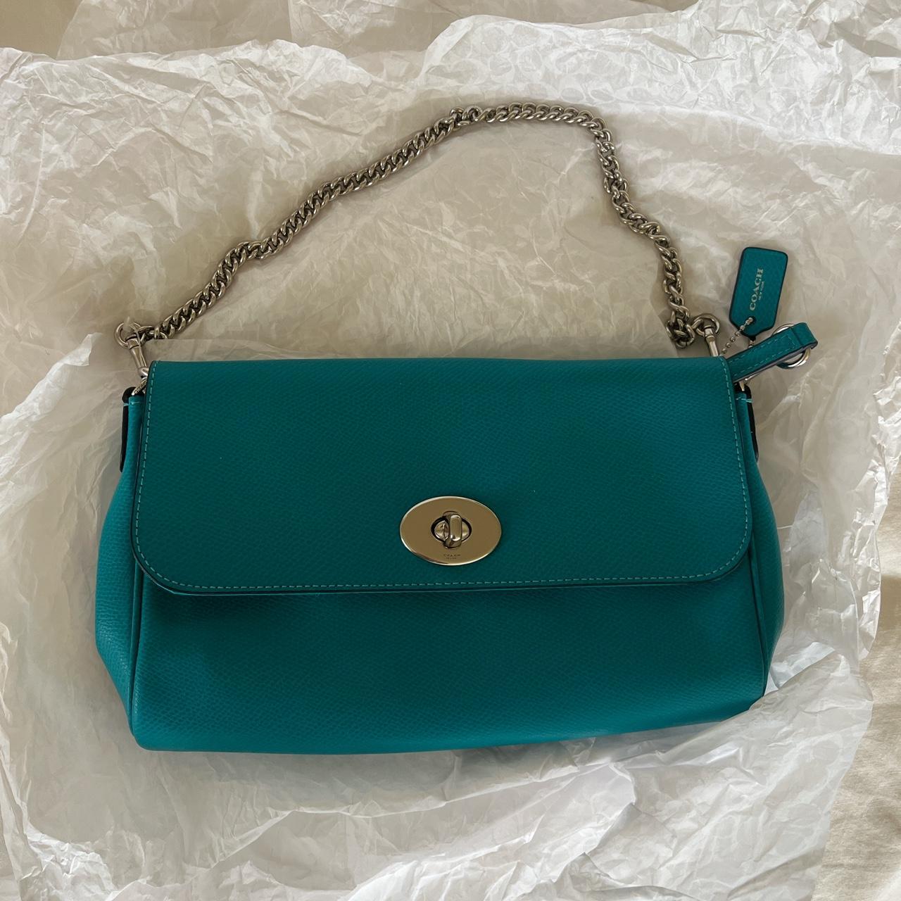 Turquoise cheap coach purse