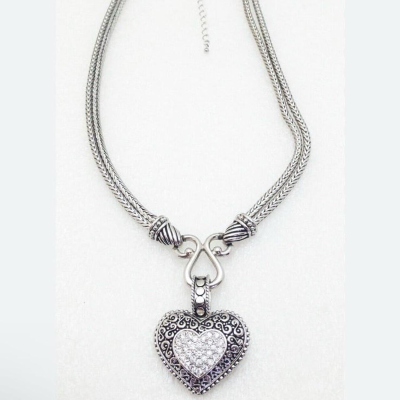 Women's Necklace - Silver – Lia Sophia heart necklace elegant heart pendant …
