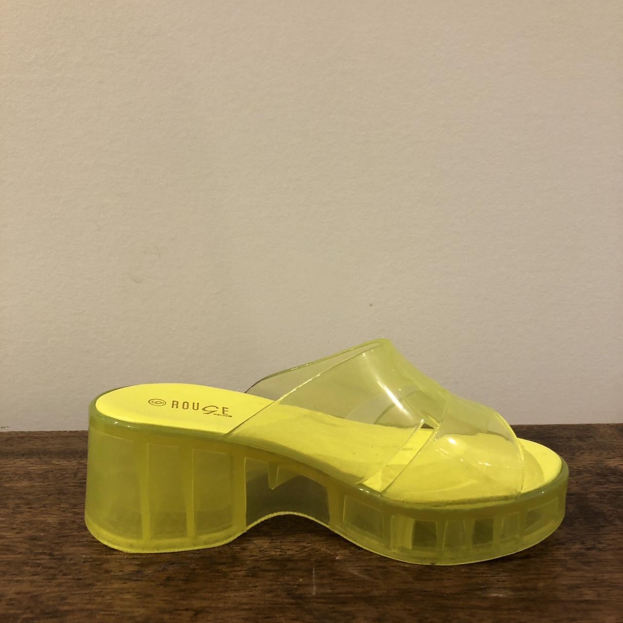 glitter jelly platform sandals