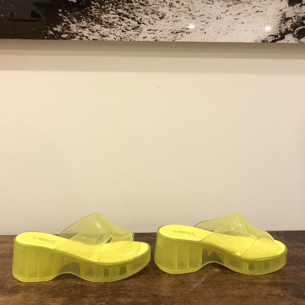 glitter jelly platform sandals