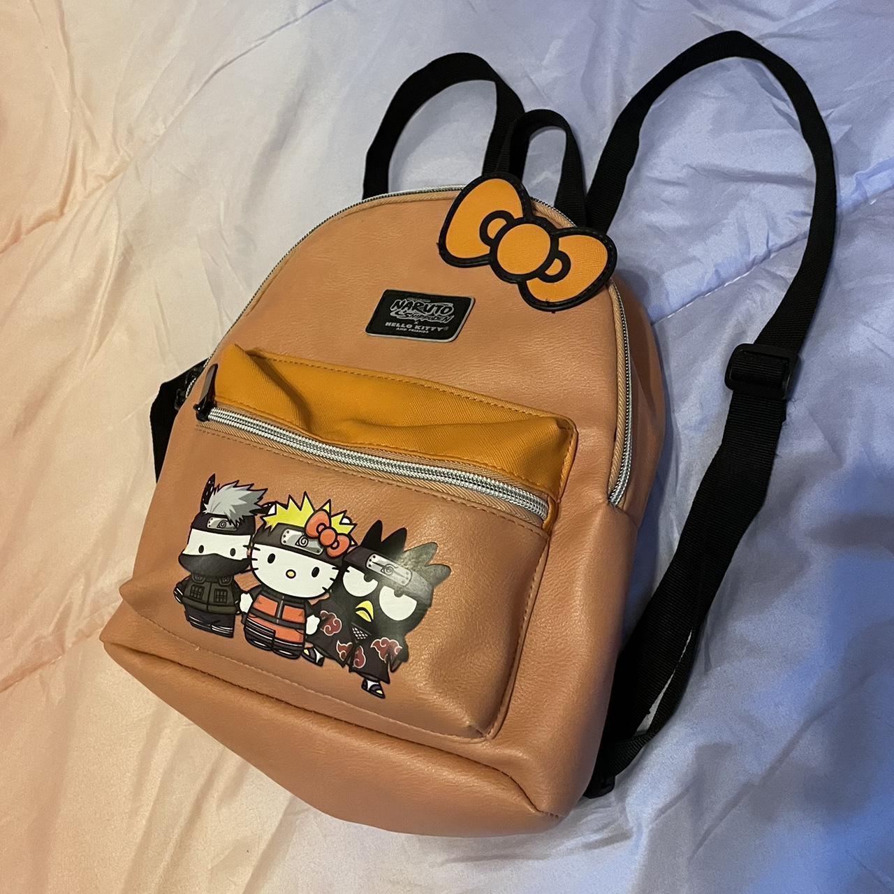 Hot Topic Naruto x Hello Kitty blue mini backpack - Depop