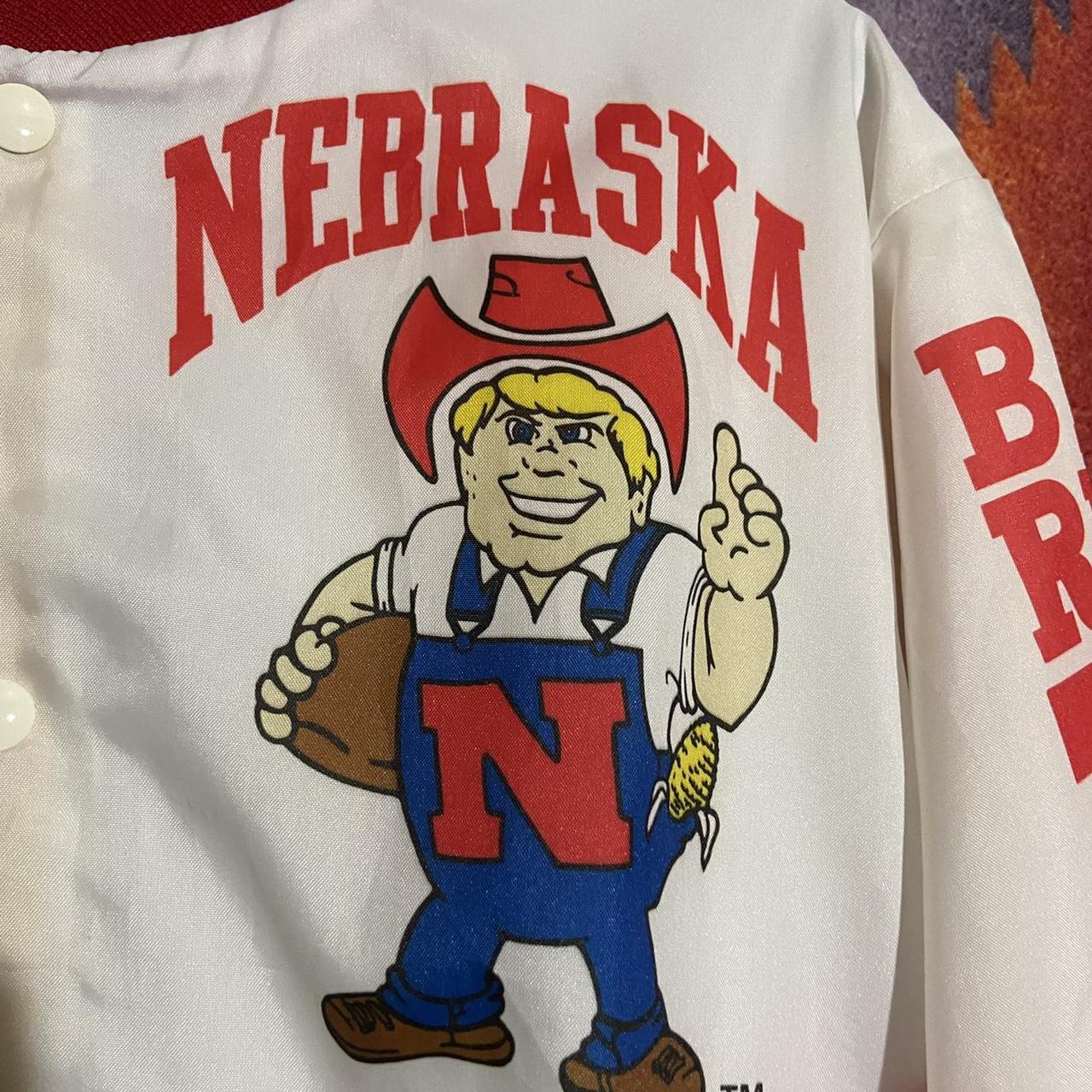 RARE 1992 Vintage Chalkline NFL Nebraska Cornhuskers Fanimation Satin Jacket  LG