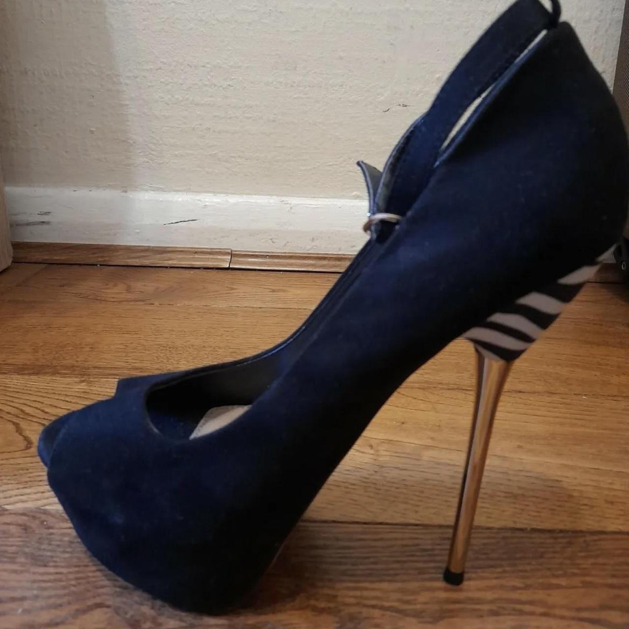 Black Velvet Kurt Geiger High Heels Shoes Size 39 Or... Depop