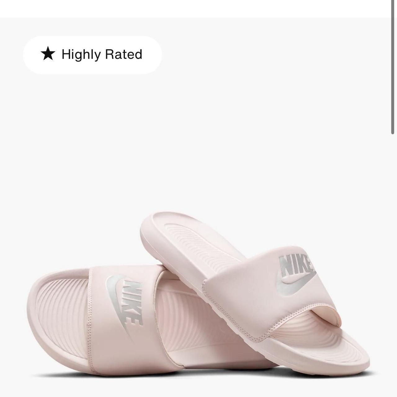 ladies pink nike sliders