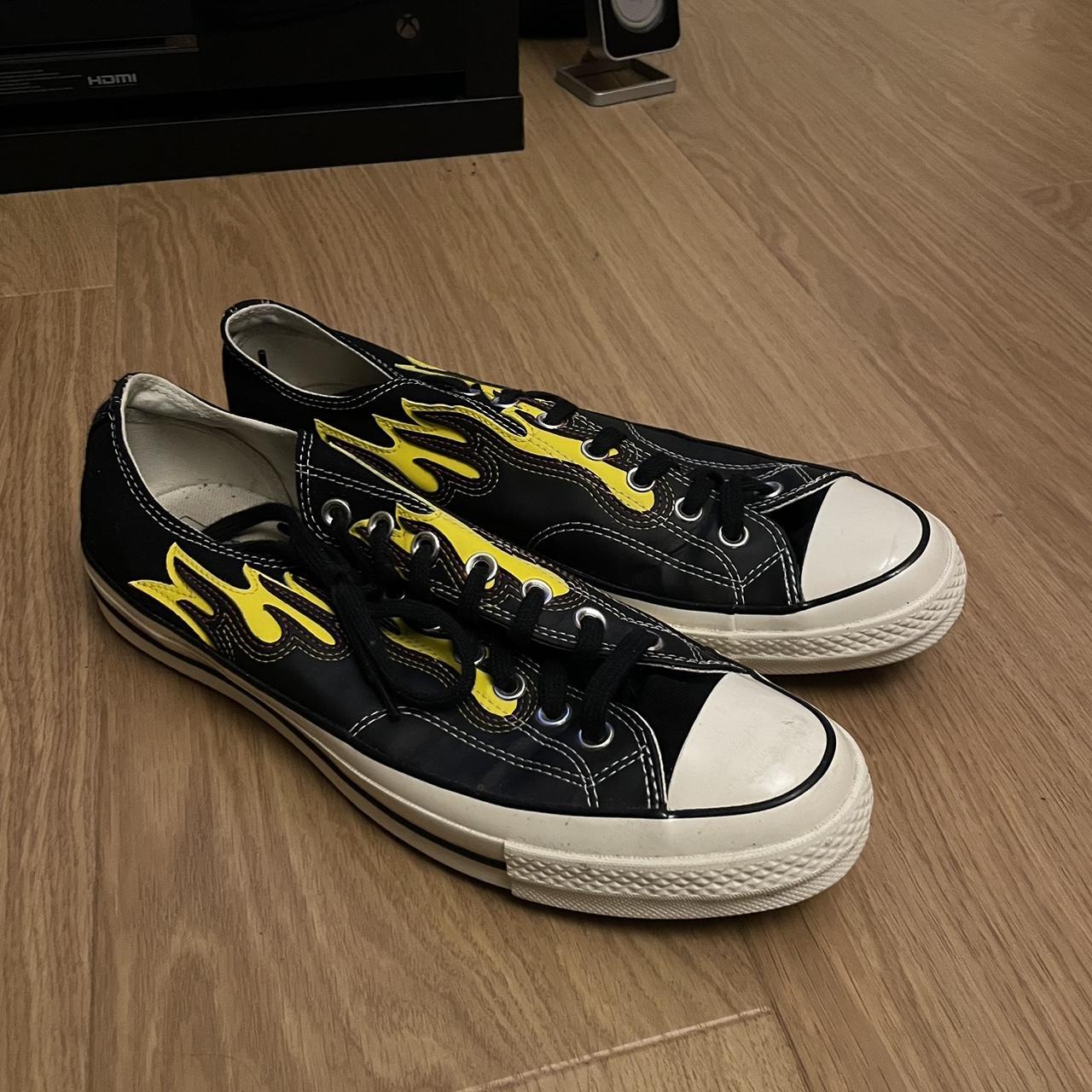 Black and yellow converse hotsell