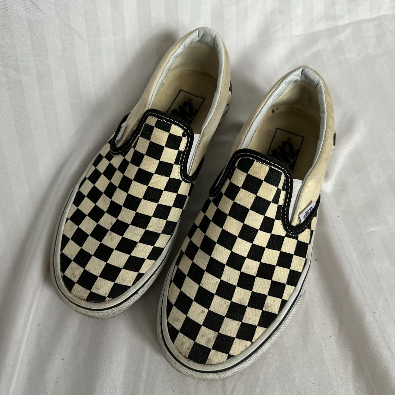 Vans Women's Checkered Slip-on - Depop