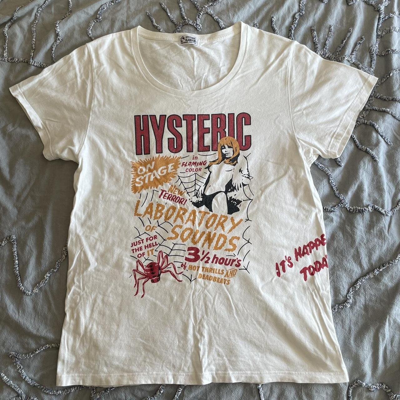 Hysteric Glamour shops Tee Laboratory Sounds WHITE RED Vintage