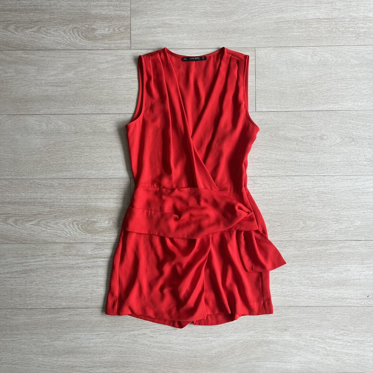 ZARA red romper jumpsuit