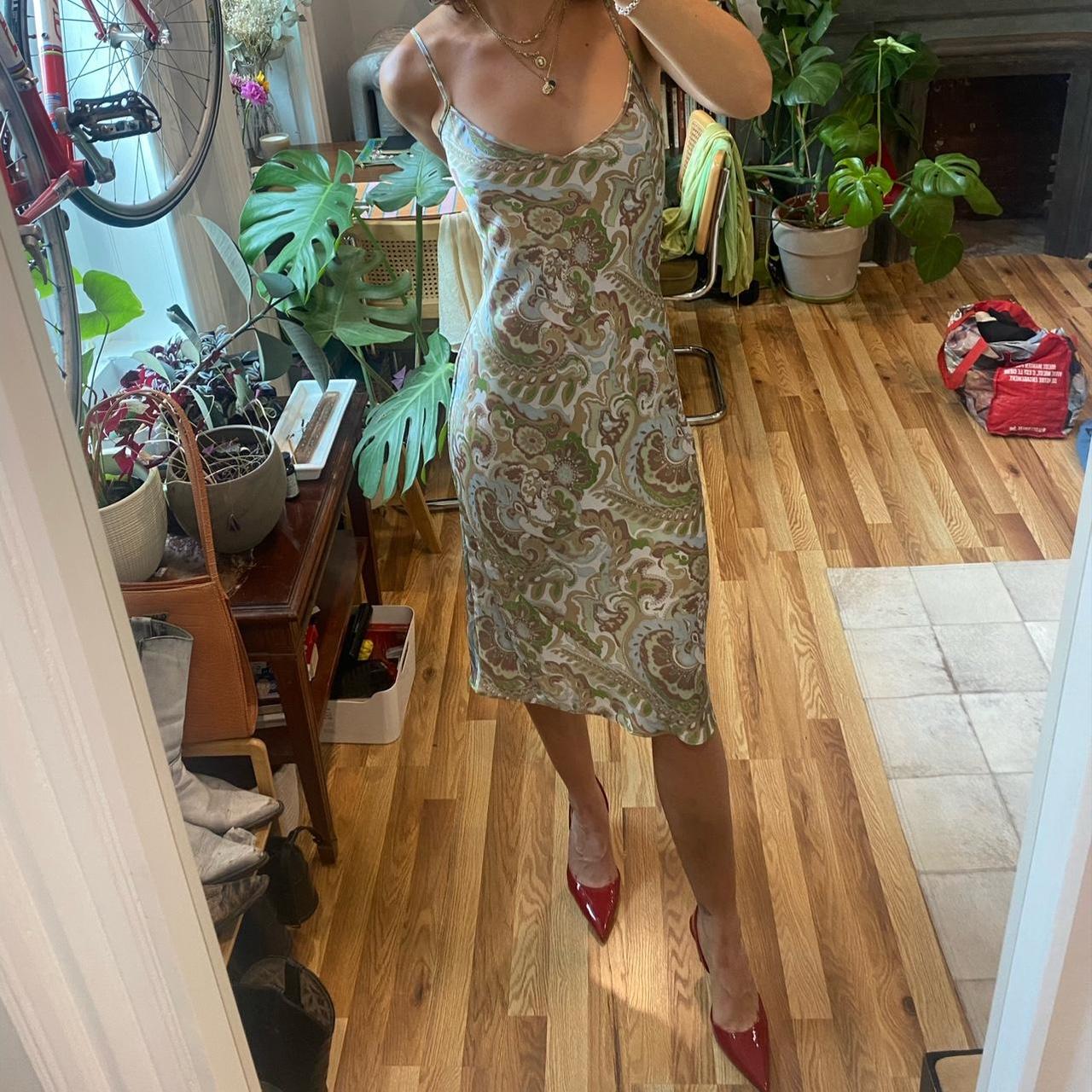 Aritzia Wilfred Only Slip Satin Midi Dress in Depop