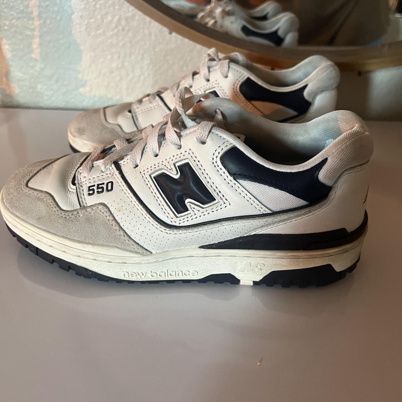 NEW BALANCE 550 “White Navy” 5.5M ・.・ ・゜・。.... - Depop