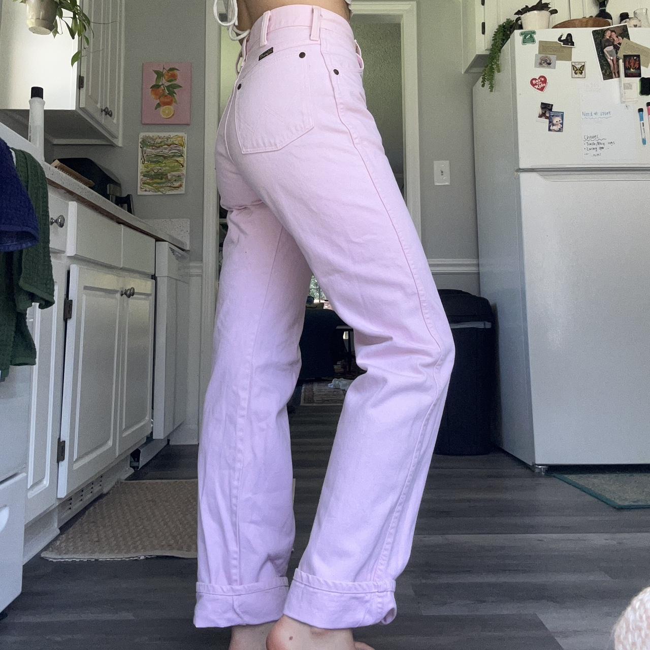 amazing, baby pink Wranglers💖💖 these jeans are... - Depop