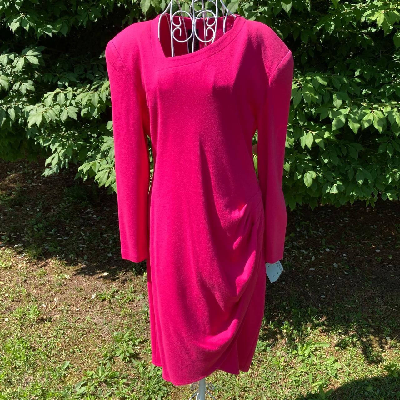 Hot pink 80s top dress