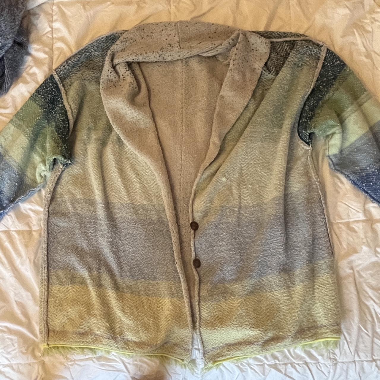 Free People Women's Green and Blue Jumper