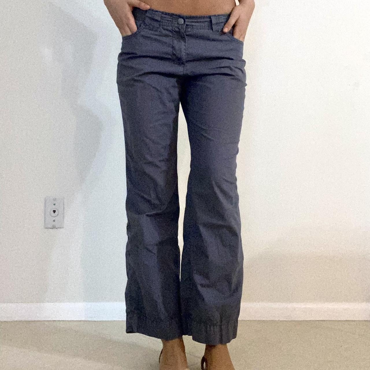 blue gray lowrise cargo pants! i'm 5'9 so they're - Depop