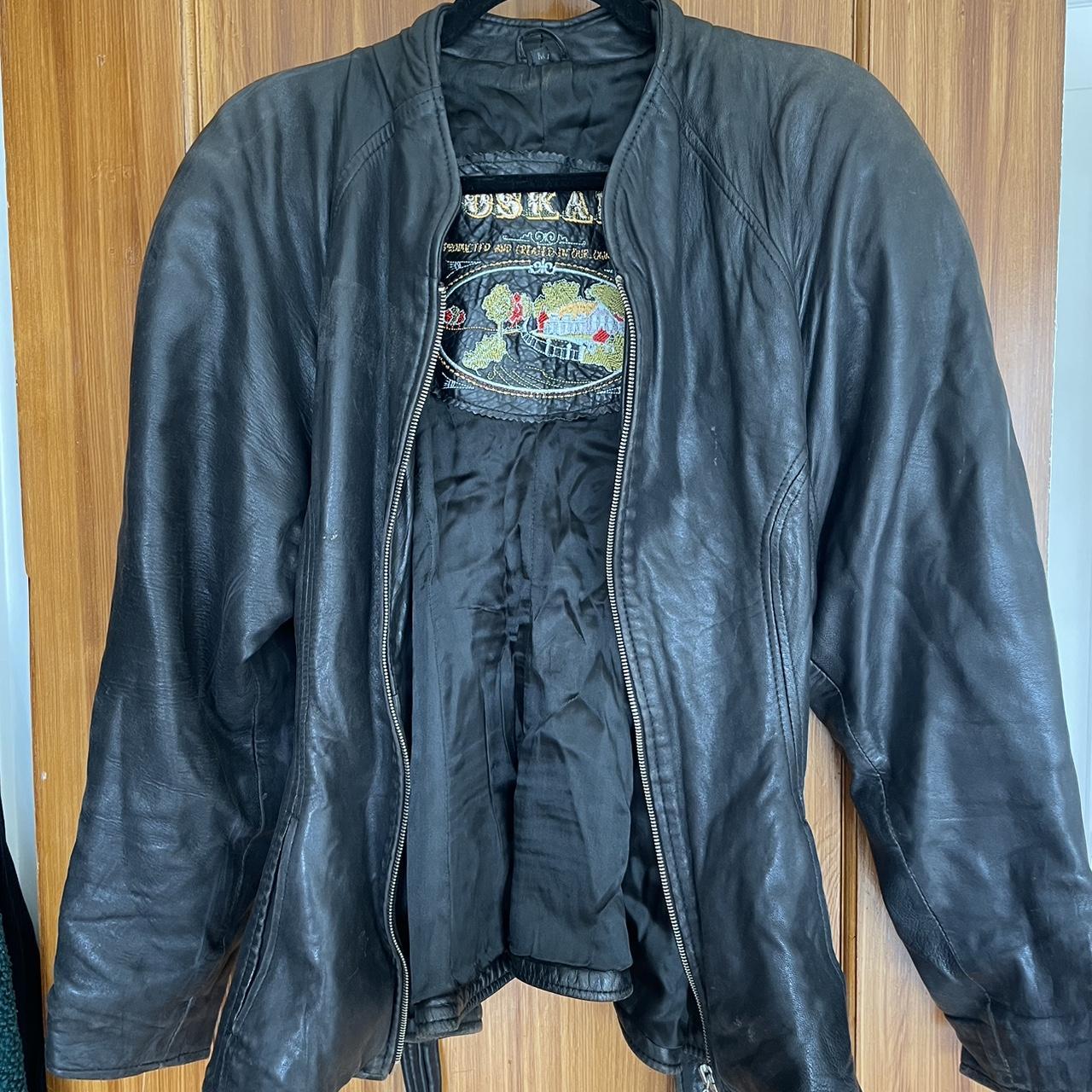 Really beautiful vintage leather jacket - with...