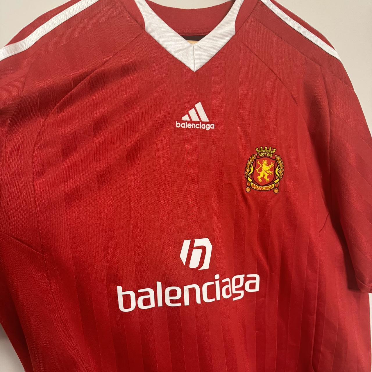 Balenciaga soccer jersey oversized sz XL (cropped 2 | Depop