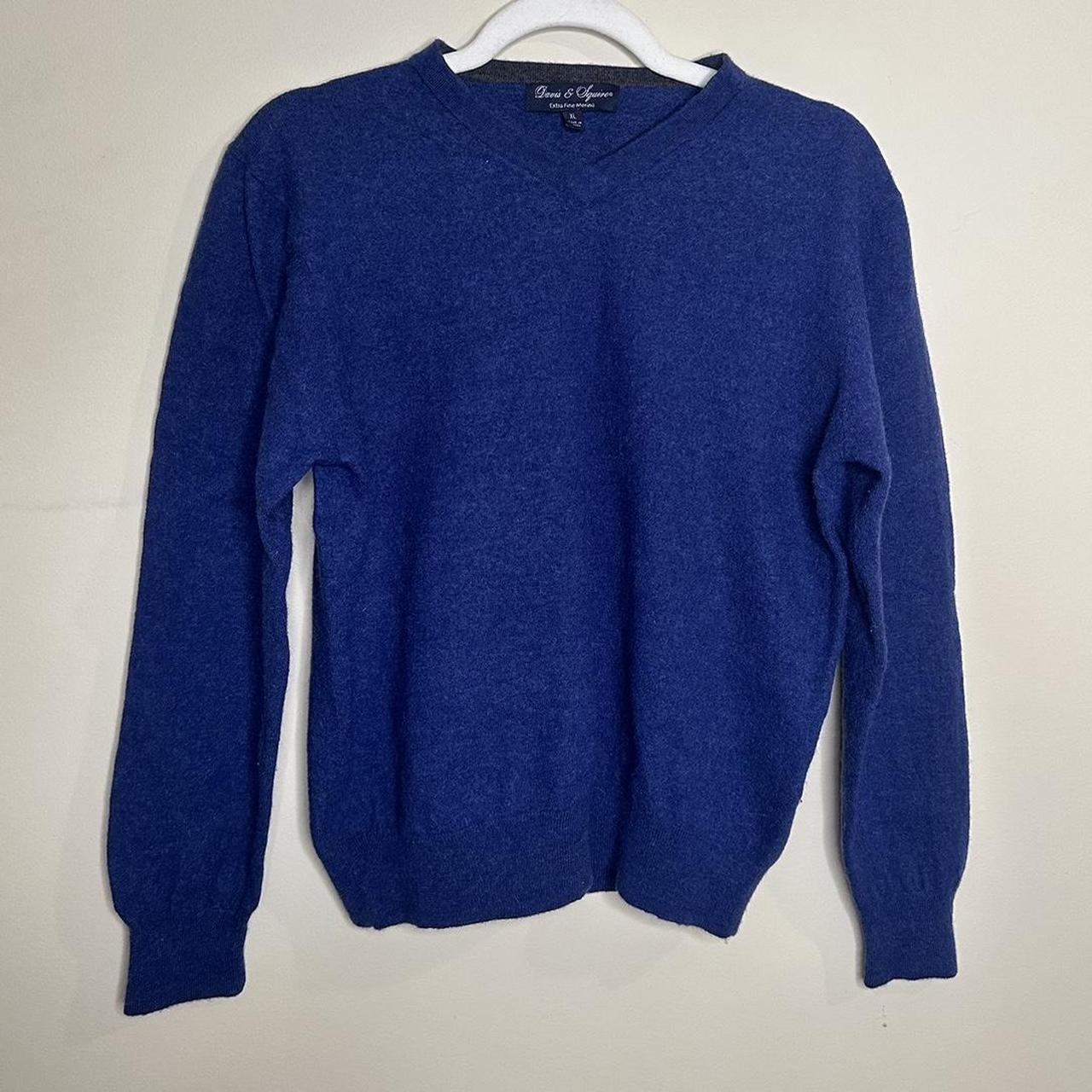 Vintage Davis Squire blue wool sweater 100 fine. Depop