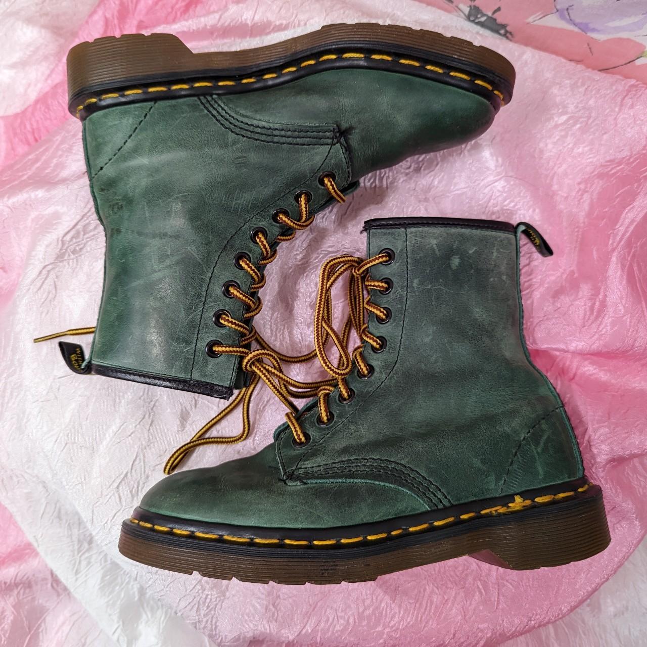 Vintage green Dr. Martens boots. Made in England, Depop