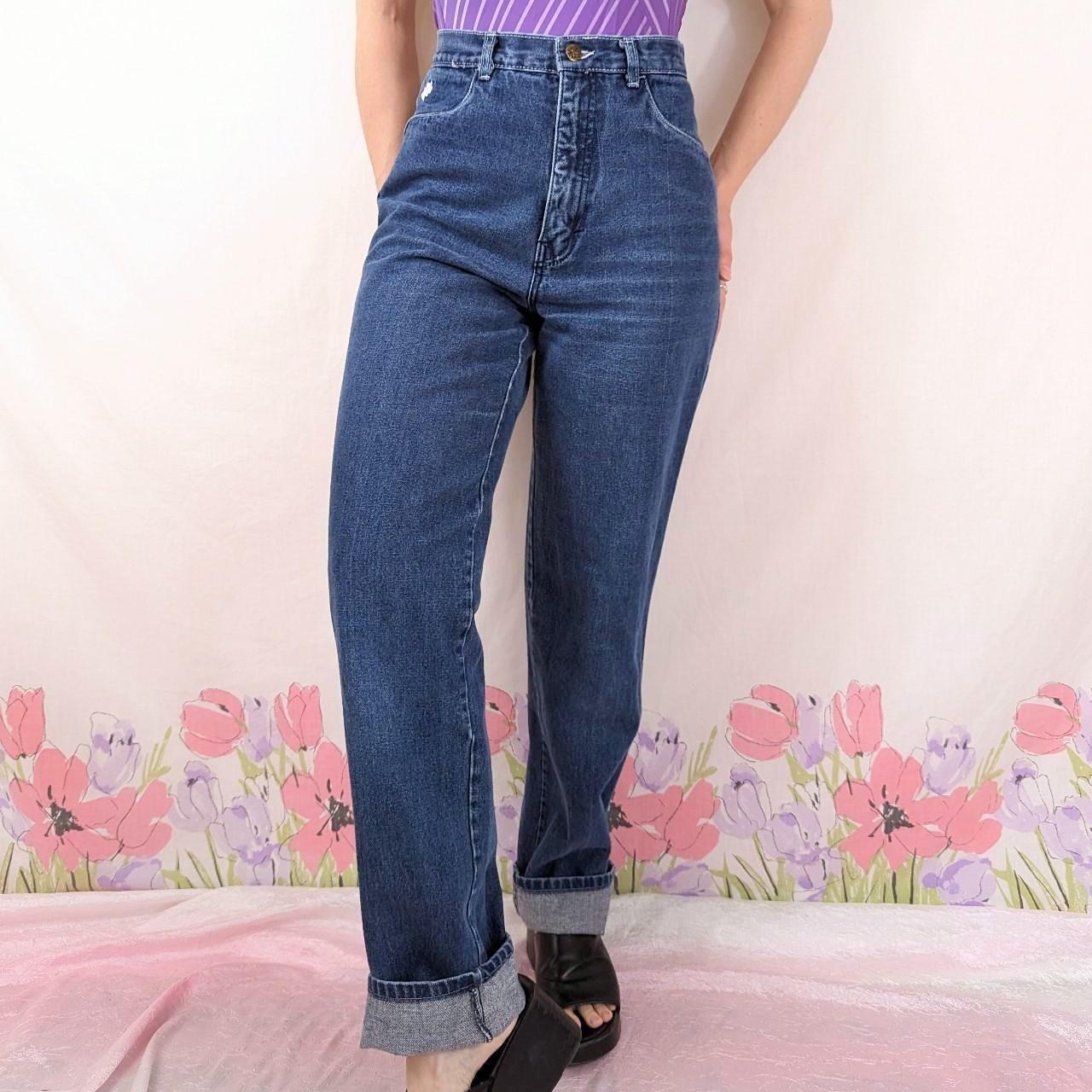 Vintage Normandee Rose blue jeans. From the late... - Depop