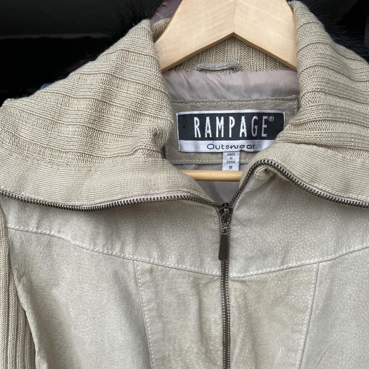 Rampage Women's Cream and Tan Jacket Depop