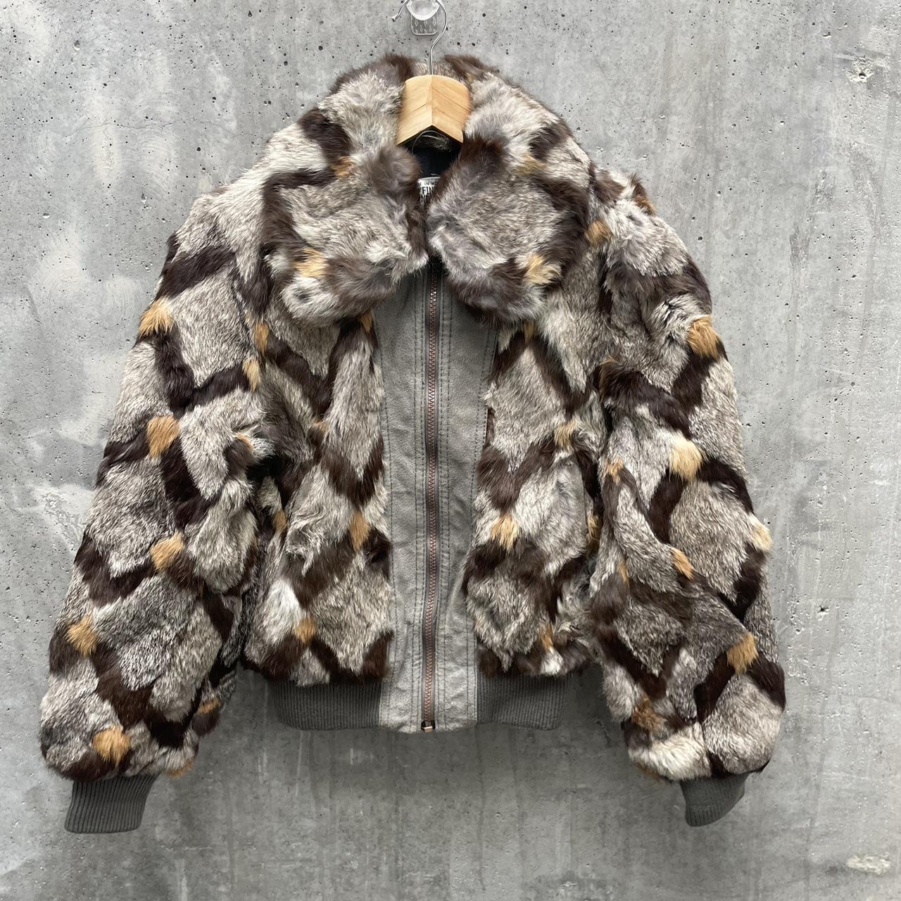 Vintage genuine rabbit fur purchases jacket