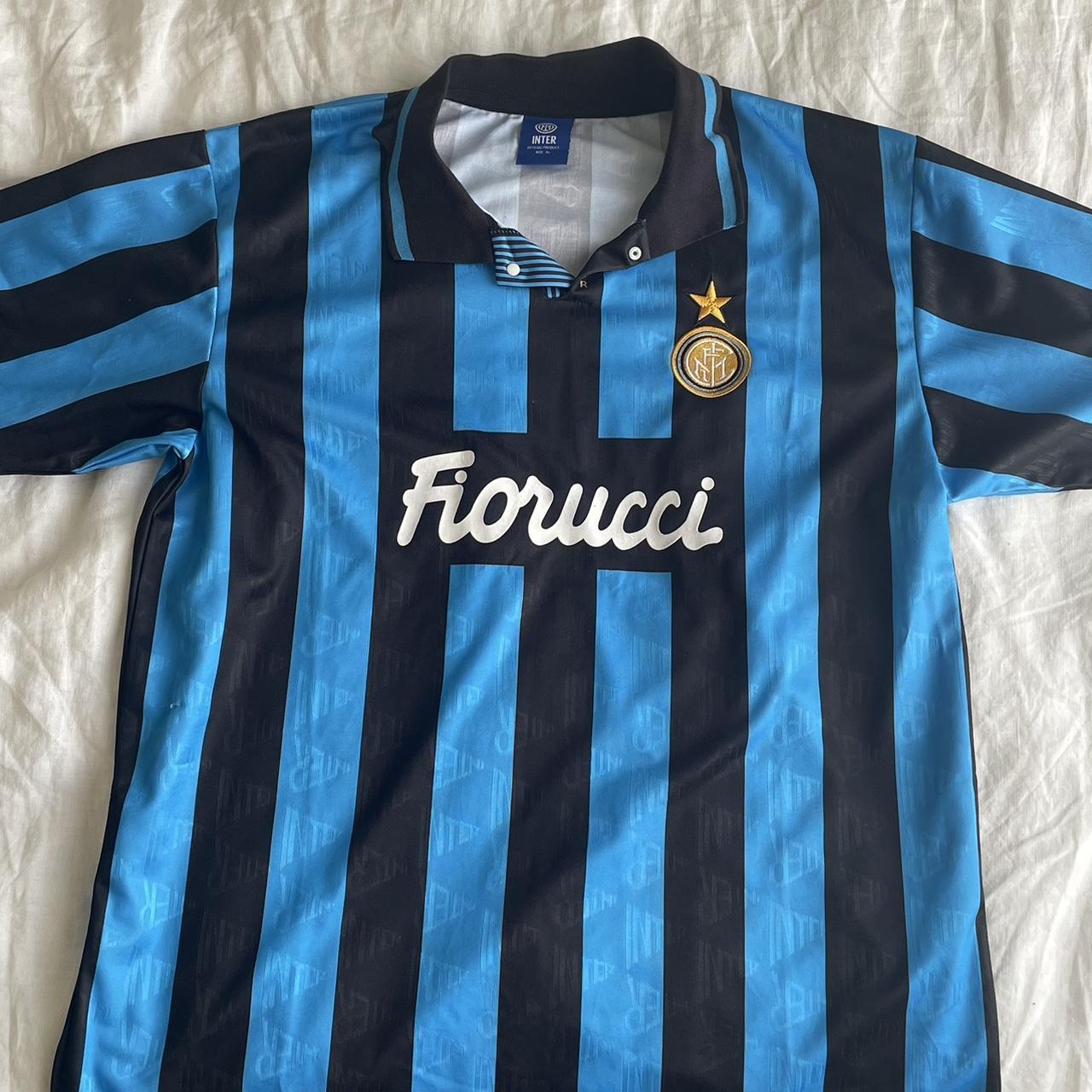 Inter Milan Fiorucci soccer kit jersey Score Draw... - Depop