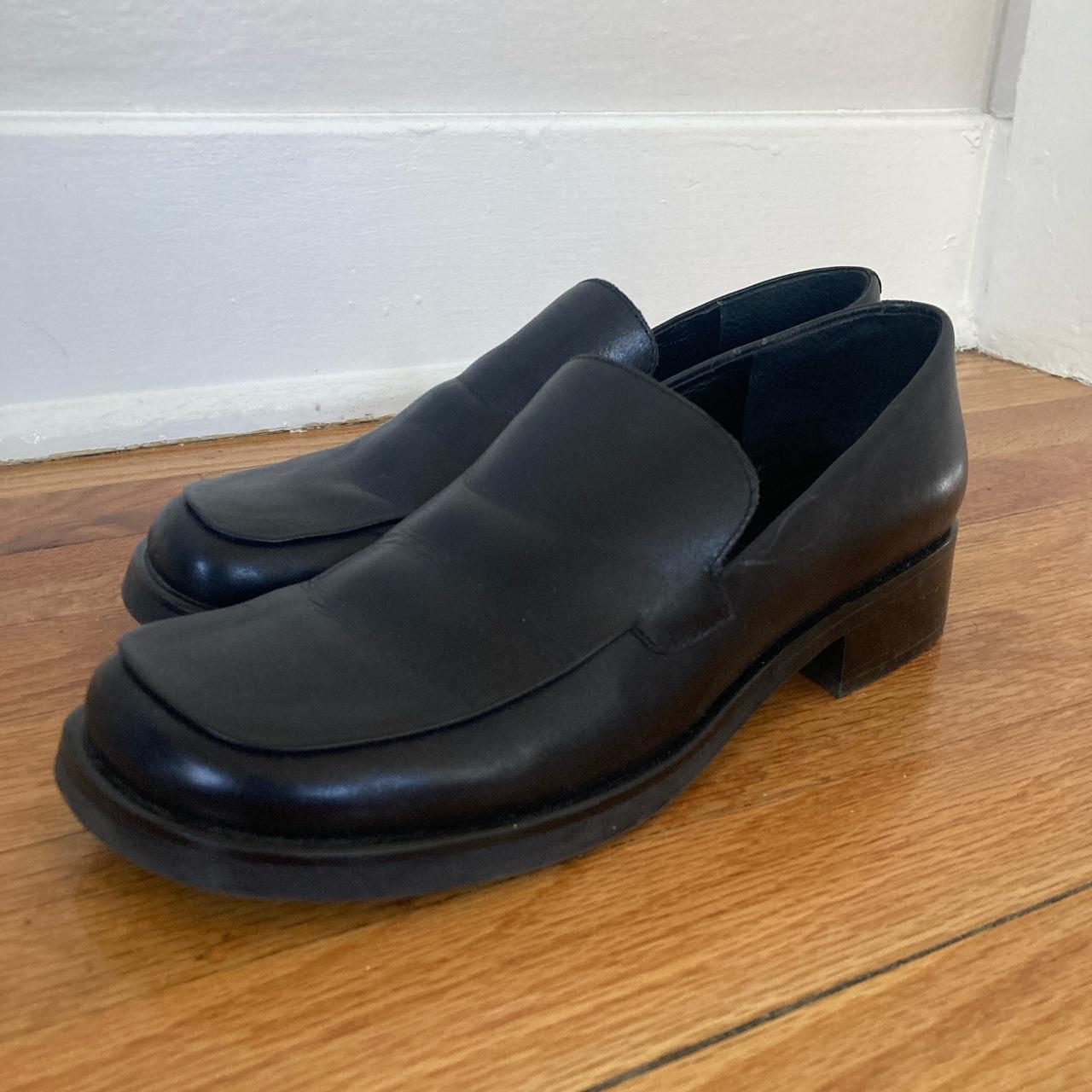 Franco Sarto leather loafers. Nice minimal style, in... - Depop