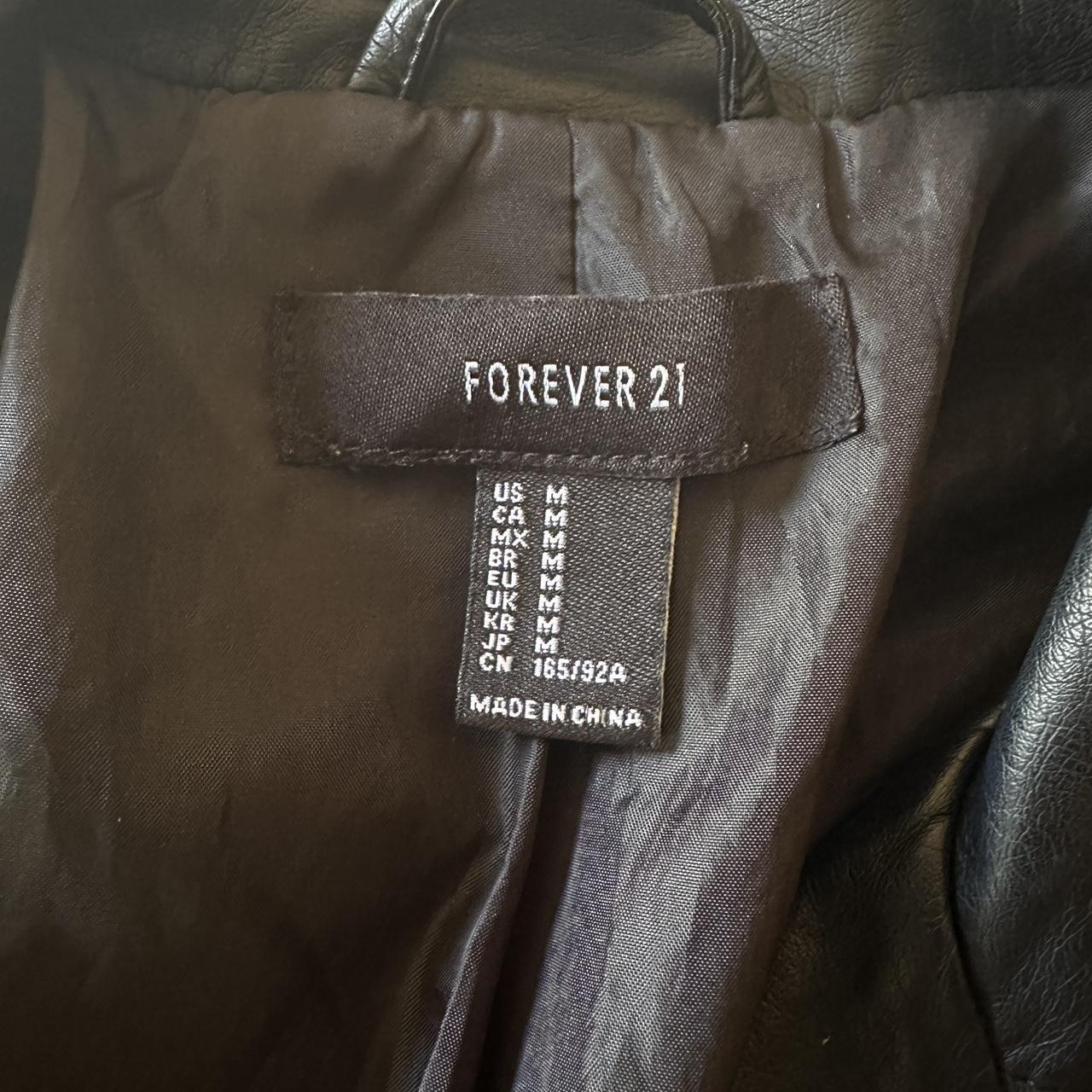 Forever 21 Leather Jacket Never worn it, just been... - Depop