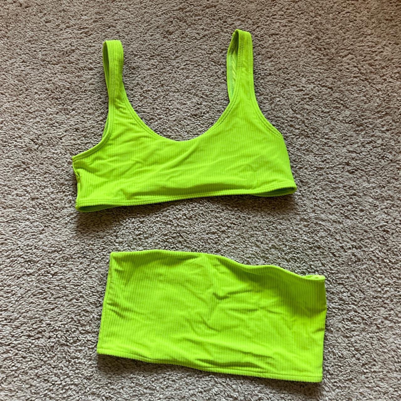 Frankie’s Bikinis Size small Neon green bikini... Depop