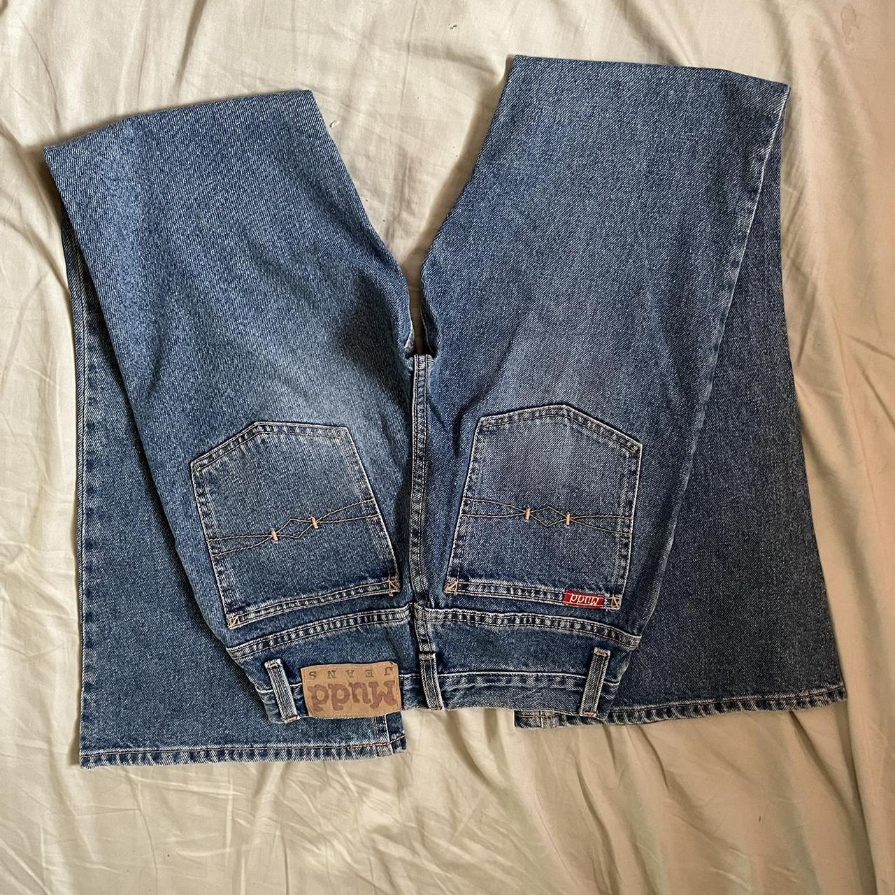 2000s mudd flare jeans size: 0- 22” Length: 40”... - Depop