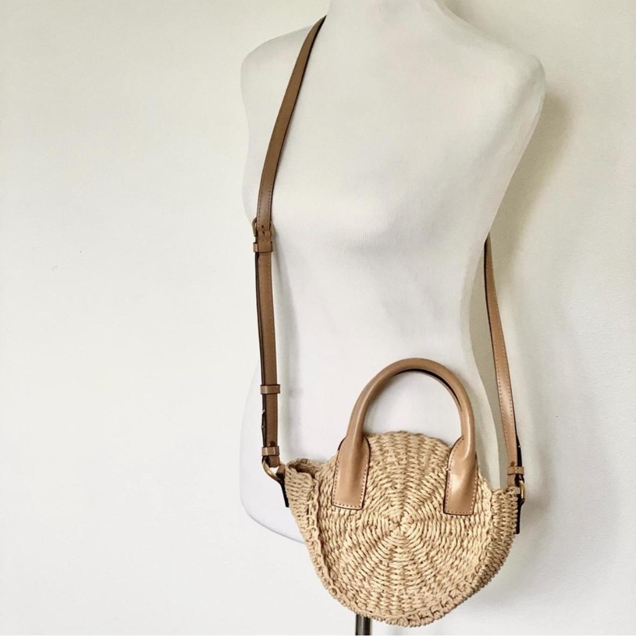 Etienne Aigner Capri Mini Straw Top Handle crossbody Depop